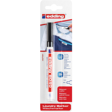 Edding wasgoedmarker e-8040/1 zwart, op blister