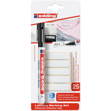 Edding wasgoedmarker E-8408, op blister