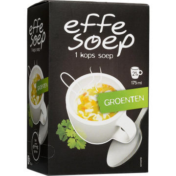 Effe Soep 1-kops, groenten, 175 ml, doos van 21 zakjes