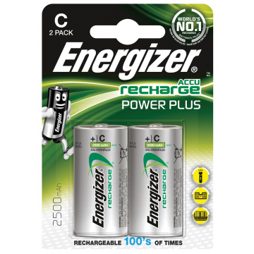 Energizer herlaadbare batterij Power Plus C, blister van 2 stuks
