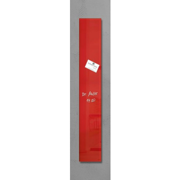 glasmagneetbord Sigel Artverum 120x780x15mm rood