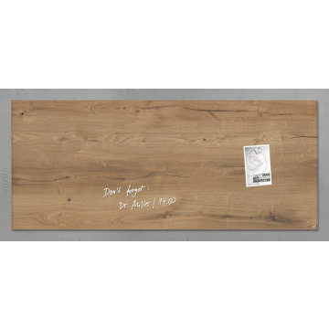 glasmagneetbord Sigel Artverum 1300x550x15mm Natural Wood