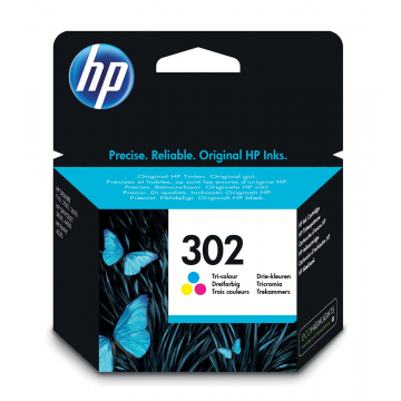 HP inktcartridge 302, 3 kleuren, 165 pagina's - OEM: F6U65AE