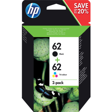 HP inktcartridge 62, 4 kleuren, 165-200 pagina's - OEM: N9J71AE