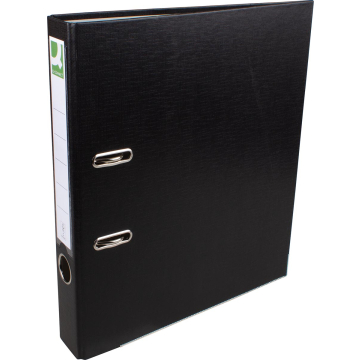 Q-CONNECT ordner, voor ft A4, uit PP en papier, met beschermrand, rug van 5 cm, zwart