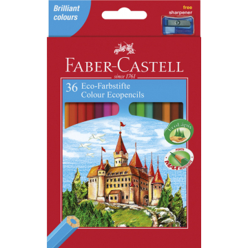 kleurpotlood Faber-Castell Castle zeskantig karton etui met 36 stuks