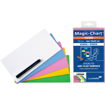 Legamaster Magic-Chart notes, 250 vel, ft 10 x 20 cm, assorti
