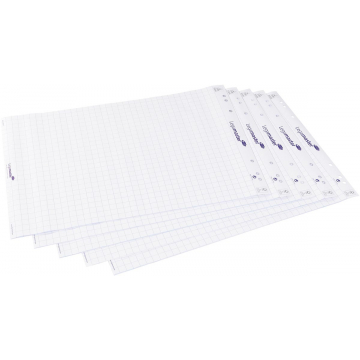 Legamaster papierblok voor flipcharts, geruit, pak van 5 stuks