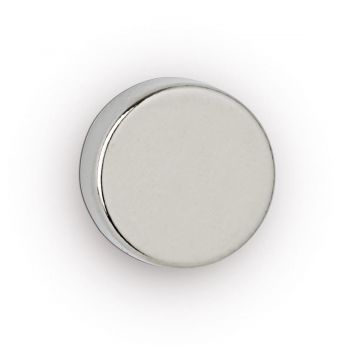 MAUL neodymium schijfmagneet Ø12x3mm 2,5kg blister 10 zilver, whitebord