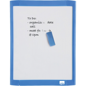 Nobo mini magnetisch whiteboard, met gekleurd frame, ft 28 x 21,6 cm