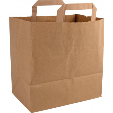 Papieren zak, ft 32 x 18 x 26 cm, bruin
