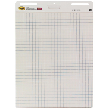 Post-it meeting chart, ft 63,5 x 77,5 cm, geruit, 30 vel, pak van 2 blokken