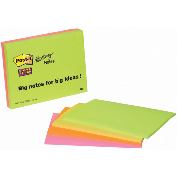 Post-it Meeting notes Super Sticky, 149 X 200 mm