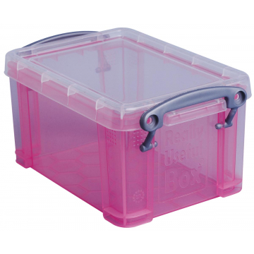 Really Useful Box 0,7 liter, transparant roze