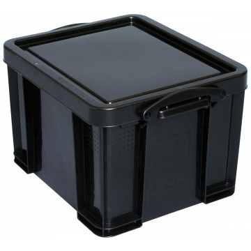 Really Useful Box 35 liter, zwart, gerecycleerd