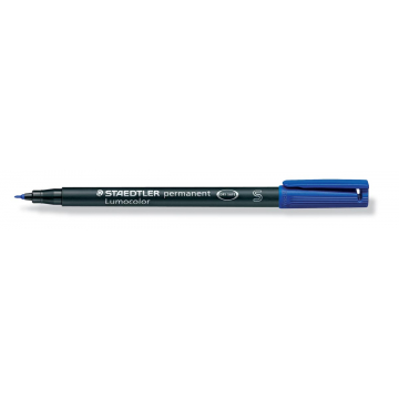 Staedtler OHP-marker Lumocolor permanent, fijne punt van 0,4 mm, blauw