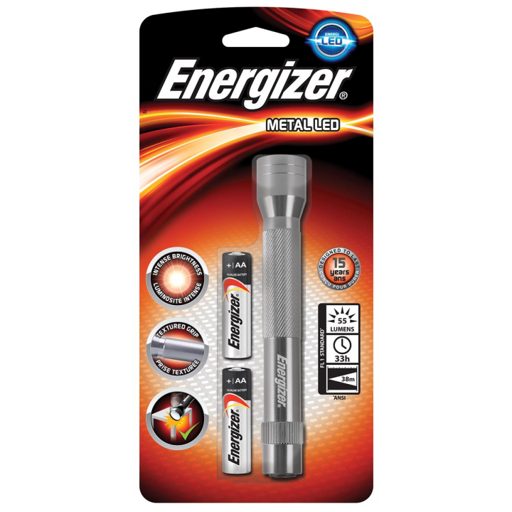 Boekhouder Moet vorm Energizer zaklamp Metal LED 2AA, inclusief 2 AA batterijen, op blister  kopen? - Office Supplies