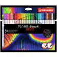 Brushstift STABILO Pen 568 Arty etui ÃÂ  30 kleuren