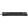 Stekkerdoos Brennenstuhl Premium 6-voudig 2USB 3m zwart kabel H05VV-F 3G1,5 FR/BE