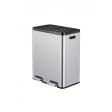 Afvalbak EKO Essential Recycler pedaalemmer 2x30liter RVS
