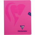 Clairefontaine schrift mimesys voor ft A5, 72 bladzijden, kaft in PP, gelijnd, geassorteerde kleuren