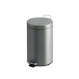 Afvalbak pedaalemmer rond 12liter mat rvs