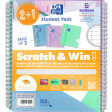 Oxford School collegeblok, ft A5+, gelijnd, 17-gaats, 80 vel, pastel assorti, 2+1 gratis, Scratch & Win