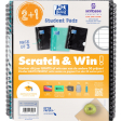 Oxford School collegeblok, ft A5+, gelijnd, 17-gaats, 80 vel, assorti, 2+1 gratis, Scratch & Win