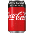 Coca-Cola Zero frisdrank, fat blik van 33 cl, pak van 24 stuks