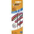 BIC vulling voor balpen 4 Colours Smooth, medium, blister van 2 stuks, blauw