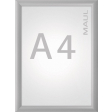 MAUL clicklijst standaard, lijst 25mm A4, zilverkleurig posterframe