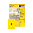 Etiket Avery Zweckform 3473 210x297mm A4 geel 100stuks