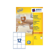 Etiket Avery Zweckform 3661 70x67.7mm wit 1200stuks