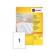 Etiket Avery DP001 210x297 wit 100stuks