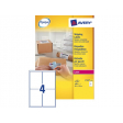 Etiket Avery L7169-250 99.1x139mm wit 1000stuks