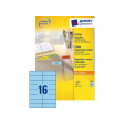 Etiket Avery Zweckform 3453 105x37mm blauw 1600stuks