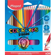 Maped kleurpotlood Color'Peps Strong, 24 potloden in een kartonnen etui
