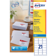 Avery J8160-100 adresetiketten 63,5 x 38,1 mm (b x h), 2.100 etiketten, wit