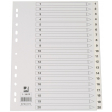 Q-CONNECT tabbladen set 1-20, met indexblad, ft A4, wit