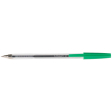 Q-CONNECT balpen, met dop, 0,7 mm, medium punt, groen, doos van 50 stuks
