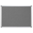 Q-CONNECT textielbord met aluminium frame 60 x 45 cm grijs