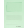 Q-CONNECT L-map met venster, 120 g/m², A4, pak van 100 stuks, lichtgroen