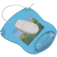 Q-CONNECT muismat, gel, met polssteun, blauw