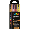 Uni POSCA paintmarker PC-3ML, 1,5 mm, glitter, etui van 4 stuks oranje, roze, rood en geel
