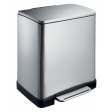 Afvalbak pedaalemmer rond 30liter mat rvs