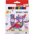 Bruynzeel viltstiften, etui met 12 stuks
