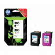 HP inktcartridge 300, 200 pagina's, OEM CN637EE, 1x zwart en 1 x 3 kleuren