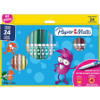 Paper Mate uitwasbare viltstift, blister van 24 stuks