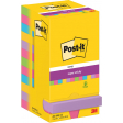 Post-It Super Sticky Notes, 90 vel, ft 76 x 76 mm, assorti, pak van 12 blokken