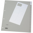 Q-CONNECT tabbladen, A4, PP, 4-gaatsperforatie, 12 tabs, grijs